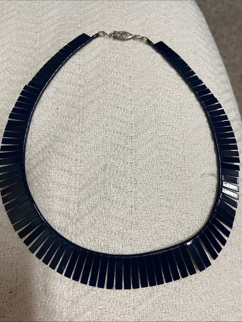 Vintage metal Navy Fan Panel Necklace - cool